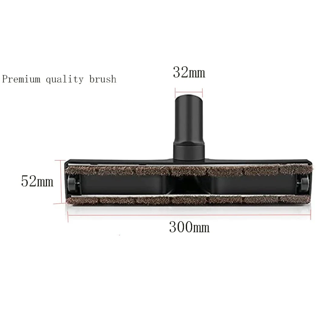 Black Universal 32mm Horse Hair Wet and Dry Vacuum Cleaner Attachment Floor Brush Vacuum Cleaner Spare Parts