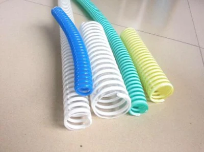 Tubo de sucção de PVC de descarga de água em espiral flexível flexível Mangueira de aspirador de pó industrial